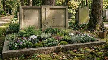 Ein Denkmal der ewigen Verbundenheit: Wie in Bergen (Frankfurt) ein Doppelgrabstein Familiengeschichte erzählt