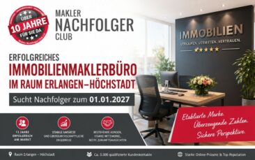Etabliertes Immobilienmaklerbüro im Raum Erlangen-Höchstadt sucht Nachfolger