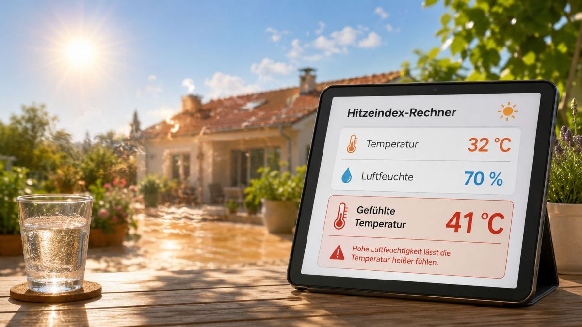 Hitzeindex-Rechner zeigt Belastung durch schwüle Sommertage