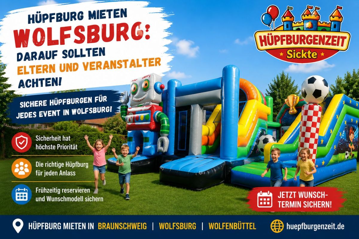 Hüpfburg mieten Wolfsburg: Darauf sollten Eltern und Veranstalter achten