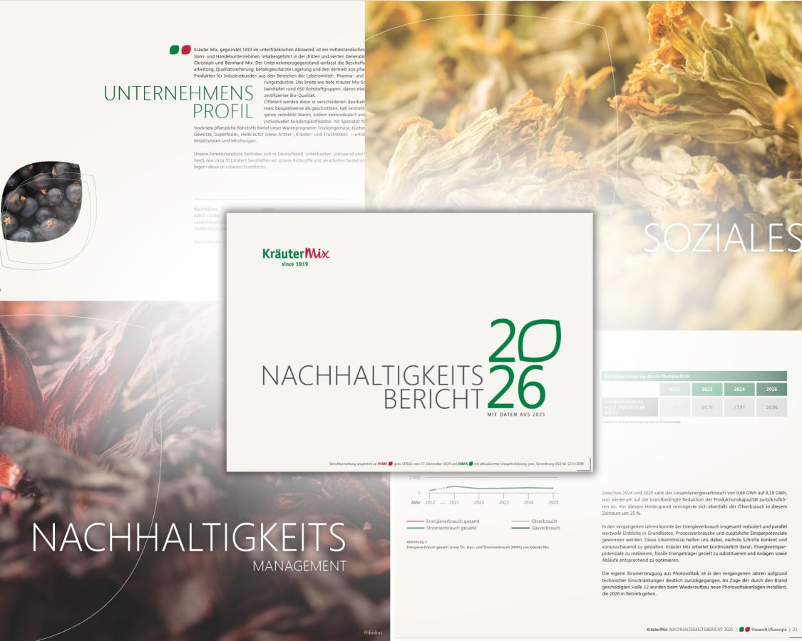 Kräuter Mix veröffentlicht Nachhaltigkeitsbericht 2026 in neuem Format und ist erneut EMAS-zertifiziert