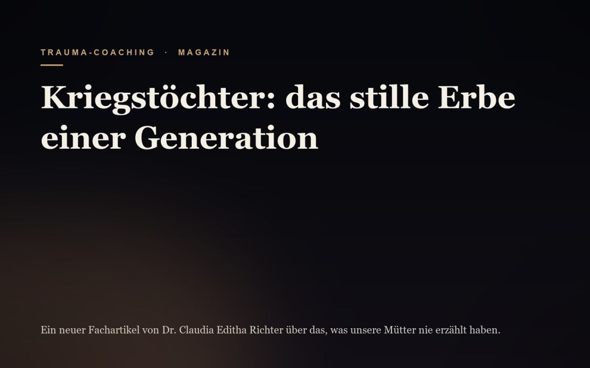 Kriegstöchter: Wie das Schweigen ihrer Mütter eine Generation Frauen bis heute prägt