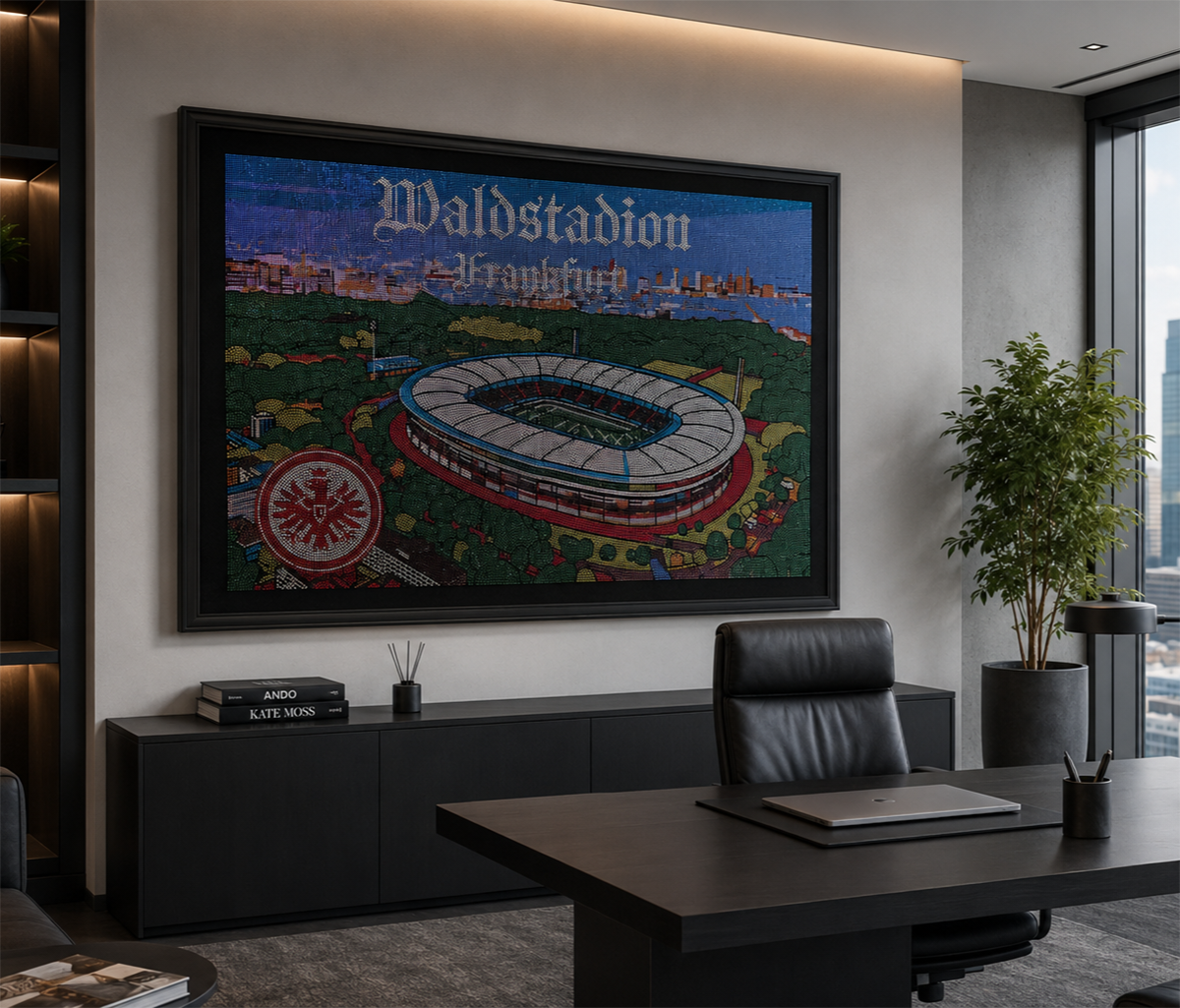 Kunst aus 58.000 Kristallen: Niko Iordanov verewigt das Eintracht Frankfurt Waldstadion in Handarbeit