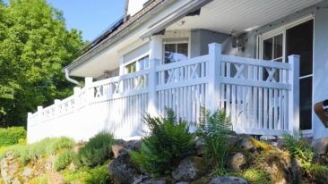 Kunststoffzaun Berlin: Neues Modell Landhausstil mit Kreuzform jetzt in wartungsfreiem PVC