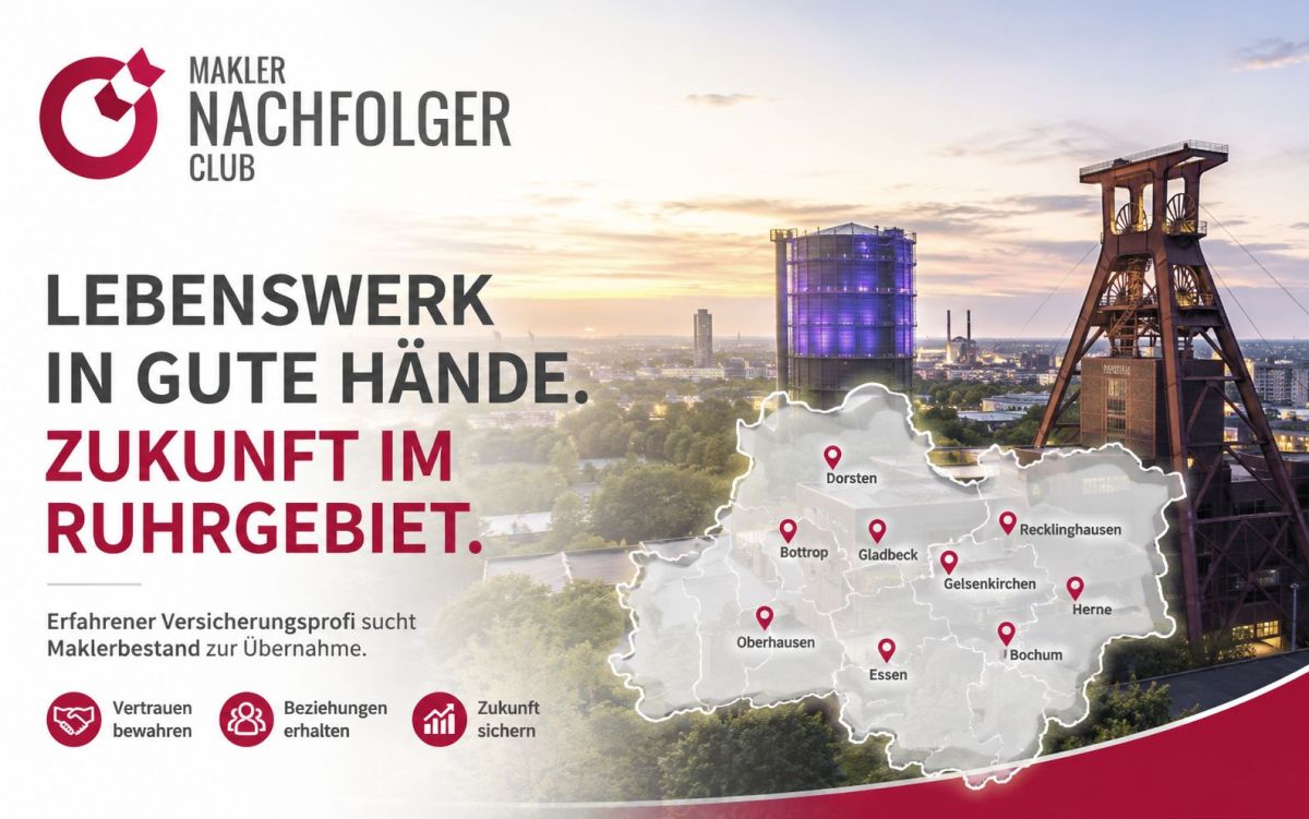 Maklerbestand verkaufen im Ruhrgebiet
