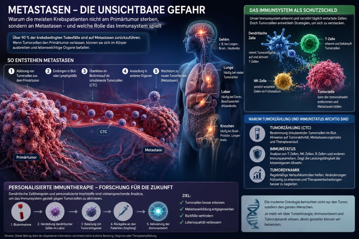 Metastasen: Warum das Immunsystem im Kampf gegen Krebs eine entscheidende Rolle spielt