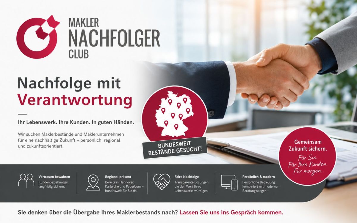 Nachfolgelösungen für Versicherungsmakler: Fokus auf Kundenbindung und regionale Präsenz