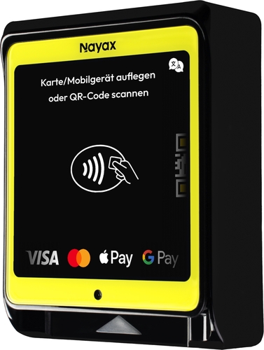 Nayax feiert die Premiere des VPOS Media 4 Mini als sein neues Bezahlterminal für E-Ladesäulen auf der Power2Drive