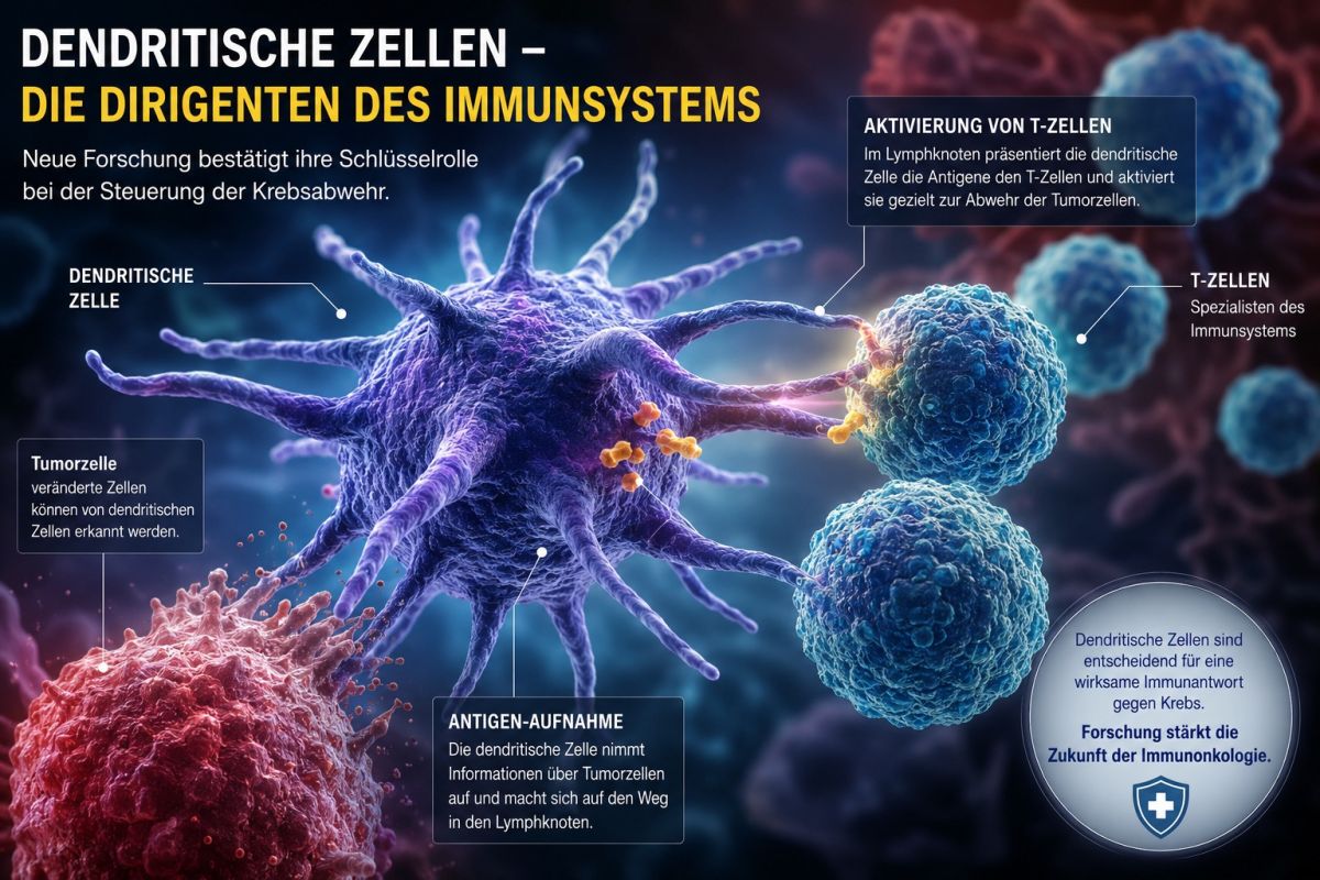 Neue Forschung bestätigt: Dendritische Zellen steuern die Krebsabwehr.