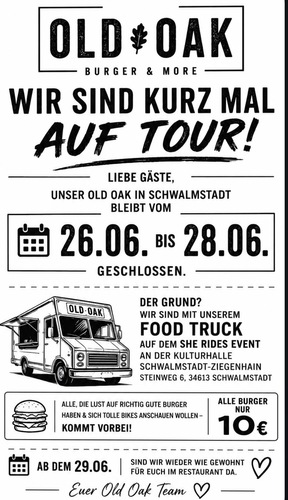 Old Oak Burger Schwalmstadt mit Foodtruck beim „She Rides Event“ in Schwalmstadt-Ziegenhain