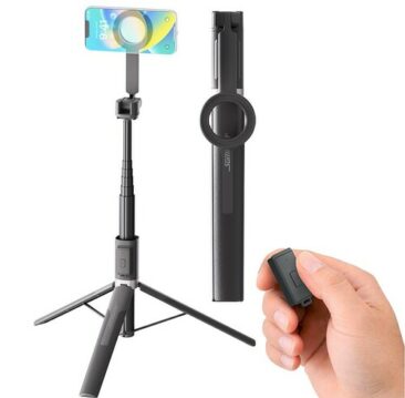 Somikon 2in1-Selfie-Stick & Smartphone-Stativ 166,5 cm FB