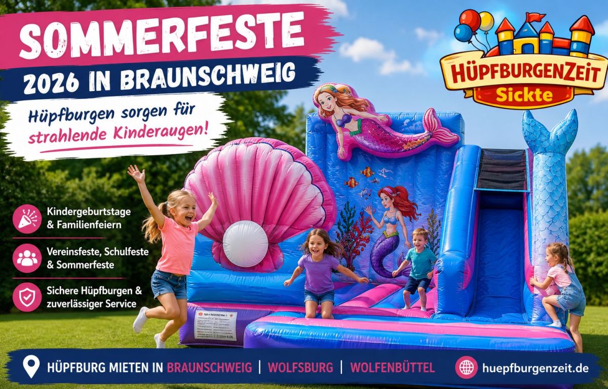 Sommerfeste 2026 in Braunschweig: Hüpfburgen sorgen für strahlende Kinderaugen