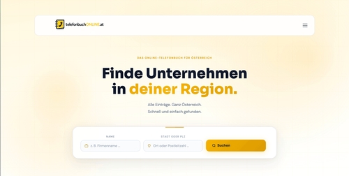 telefonbuchONLINE.at verbindet Österreich mit lokalen Betrieben