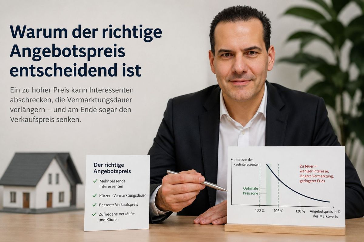 Warum der richtige Angebotspreis beim Immobilienverkauf entscheidend sein kann