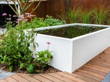 Wasserbecken statt Gartenteich: Moderne Hochteiche für Garten und Terrasse im Trend