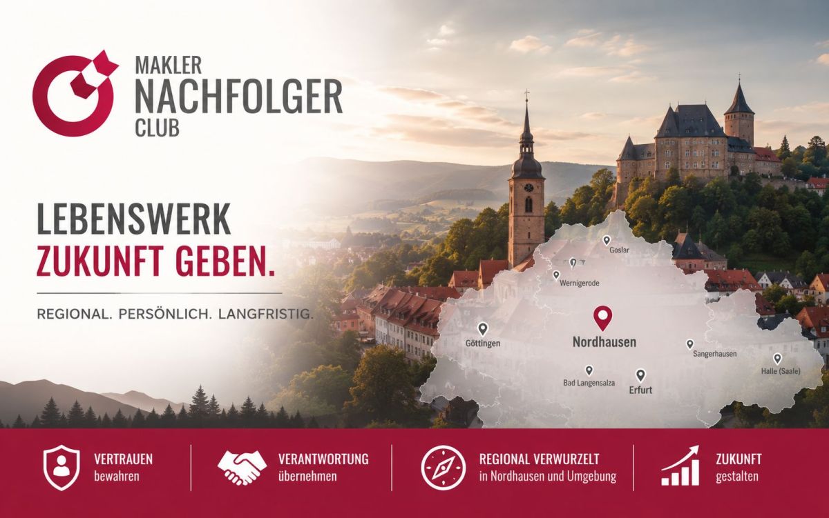 Wer führt Ihr Lebenswerk weiter? Bestandsnachfolger aus Nordhausen sucht Maklerbestände mit Zukunft