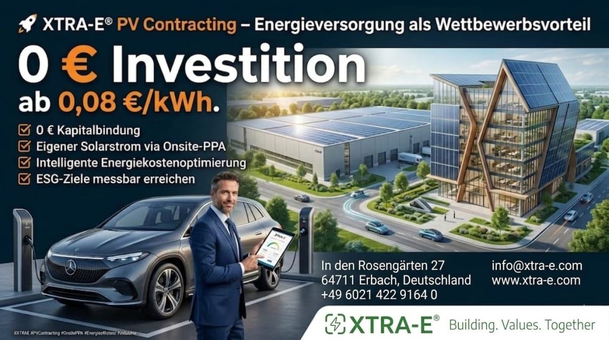 XTRA-E® PV Contracting – Energie als strategischer Wettbewerbsfaktor