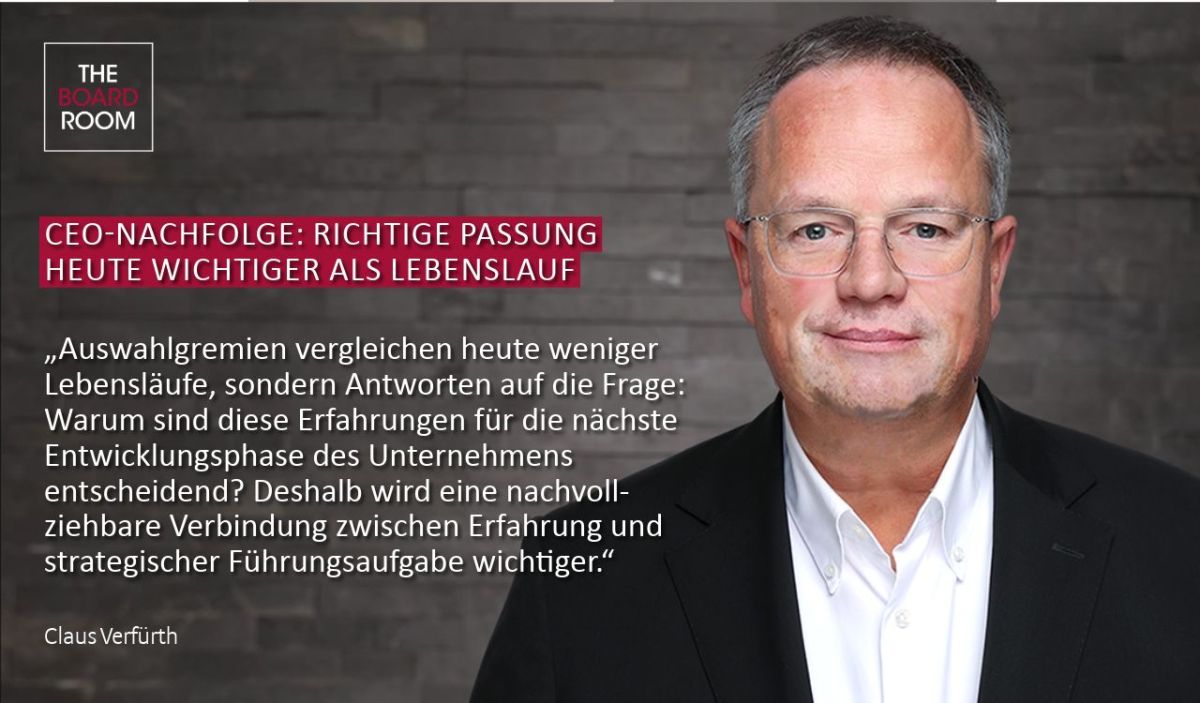 CEO-Nachfolge: Warum heute die Passung zur Unternehmensstrategie wichtiger wird als der Lebenslauf