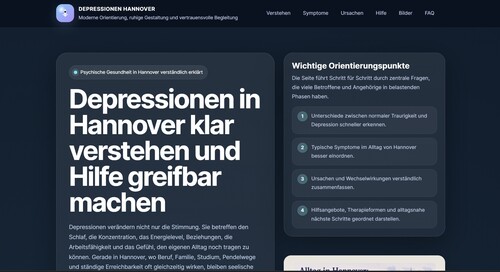 Depressionen in Hannover: Warum schnelle Orientierung und seriöse Hilfeangebote für Betroffene wichtig sind