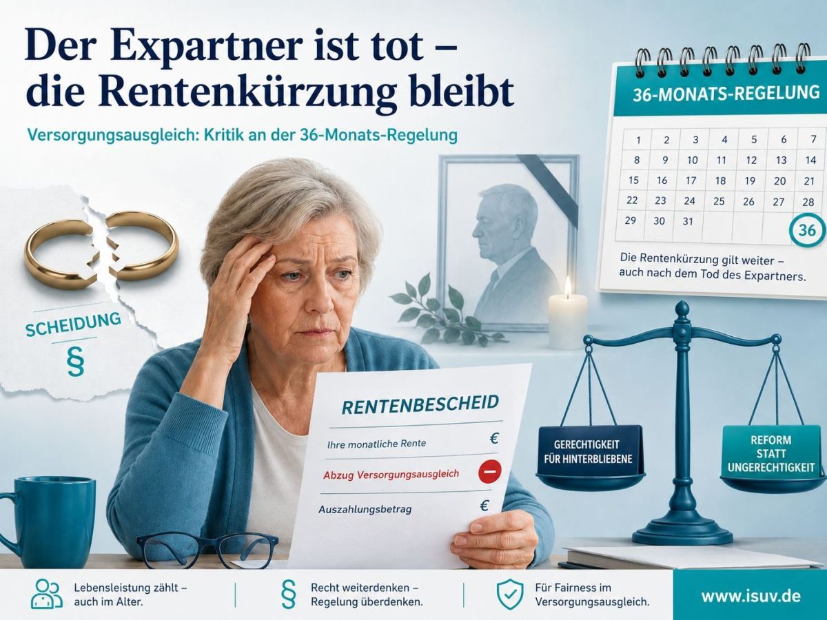 Der Expartner ist tot – die Rentenkürzung bleibt