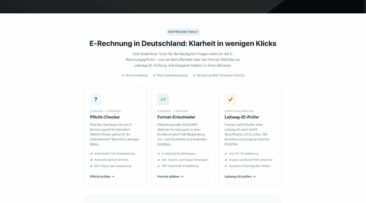 E-Rechnung sorgt weiter für Verunsicherung: SAP-Beratung veröffentlicht drei kostenlose Online-Tools