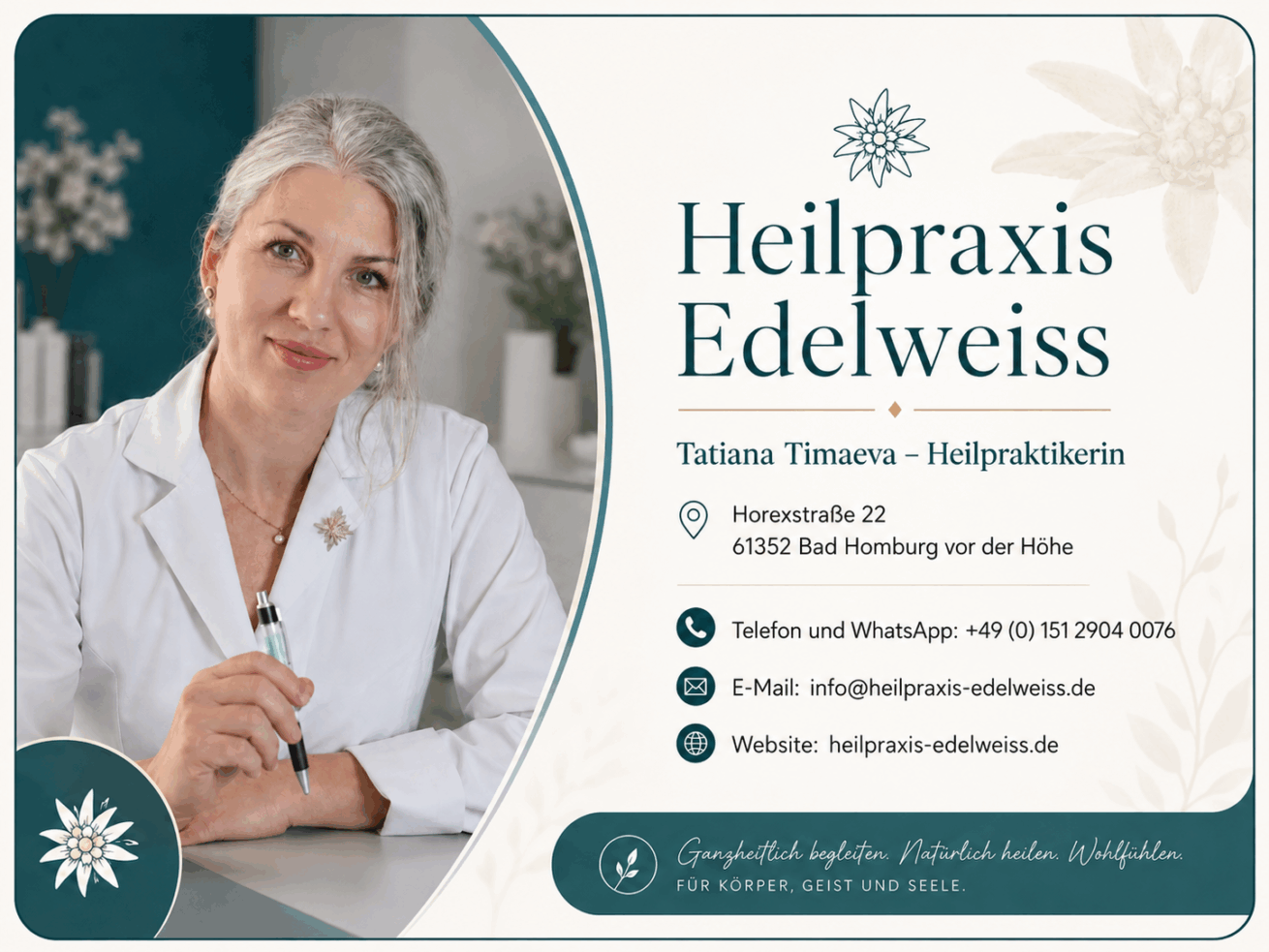 Heilpraxis Edelweiss in Bad Homburg präsentiert neuen Internetauftritt