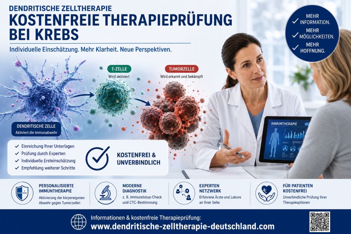 Kostenfreie Therapieprüfung bei Krebs: Individuelle Einschätzung zur dendritischen Zelltherapie