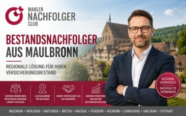 Maklerbestand verkaufen in Maulbronn – Pforzheim – Bruchsal – Baden-Württemberg