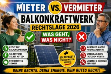 Mieter vs. Vermieter: Balkonkraftwerk-Rechte 2026 – Was erlaubt ist und was nicht