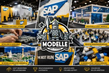Modelle aus Steinen realisiert individuellen LEGO®-Messestand für SAP