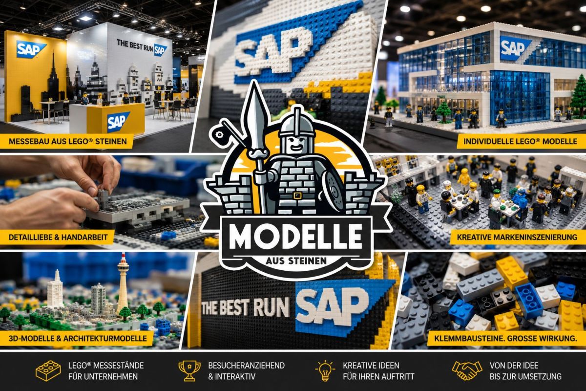 Modelle aus Steinen realisiert individuellen LEGO®-Messestand für SAP