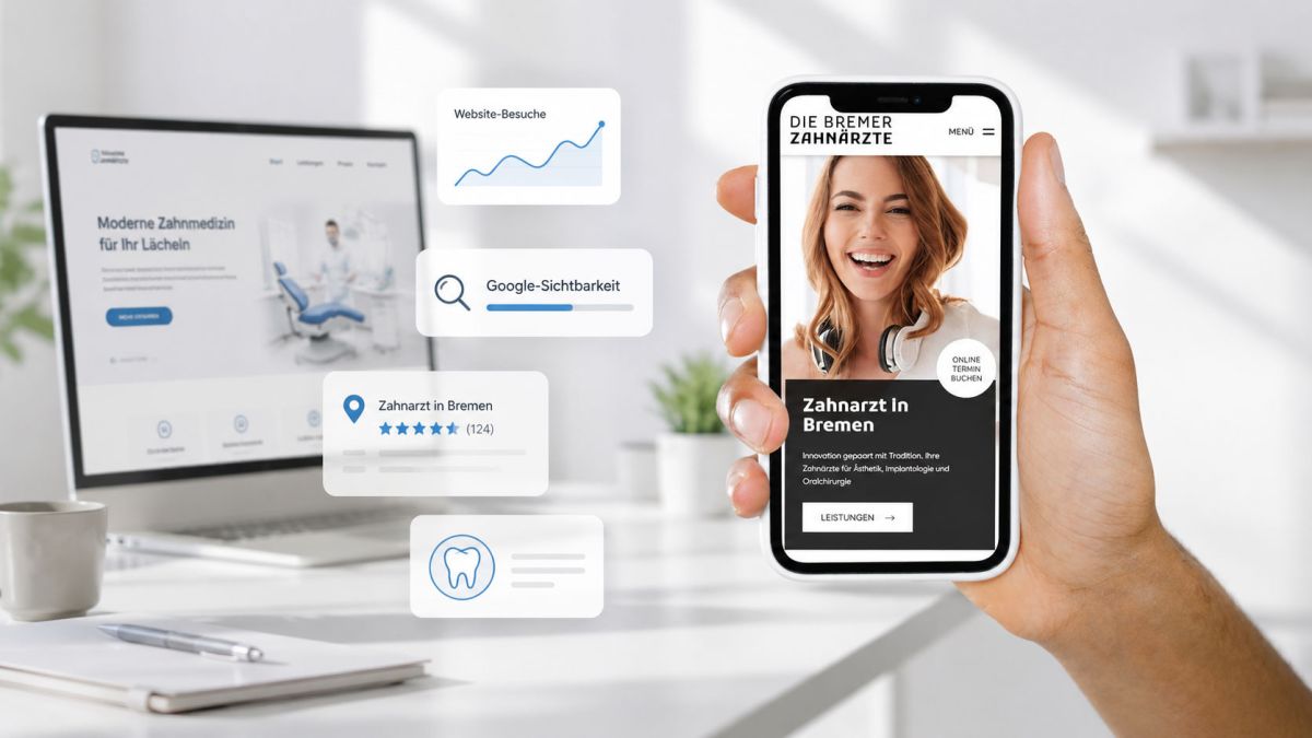 Modernes Webdesign für Zahnarztpraxen: Dank SEO und GEO sichtbar bleiben!