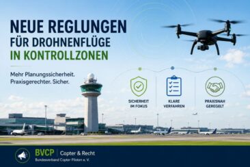 Neue Regelungen für Drohnenflüge in Kontrollzonen: BVCP begrüßt praxisgerechtere Lösungen für Fernpiloten