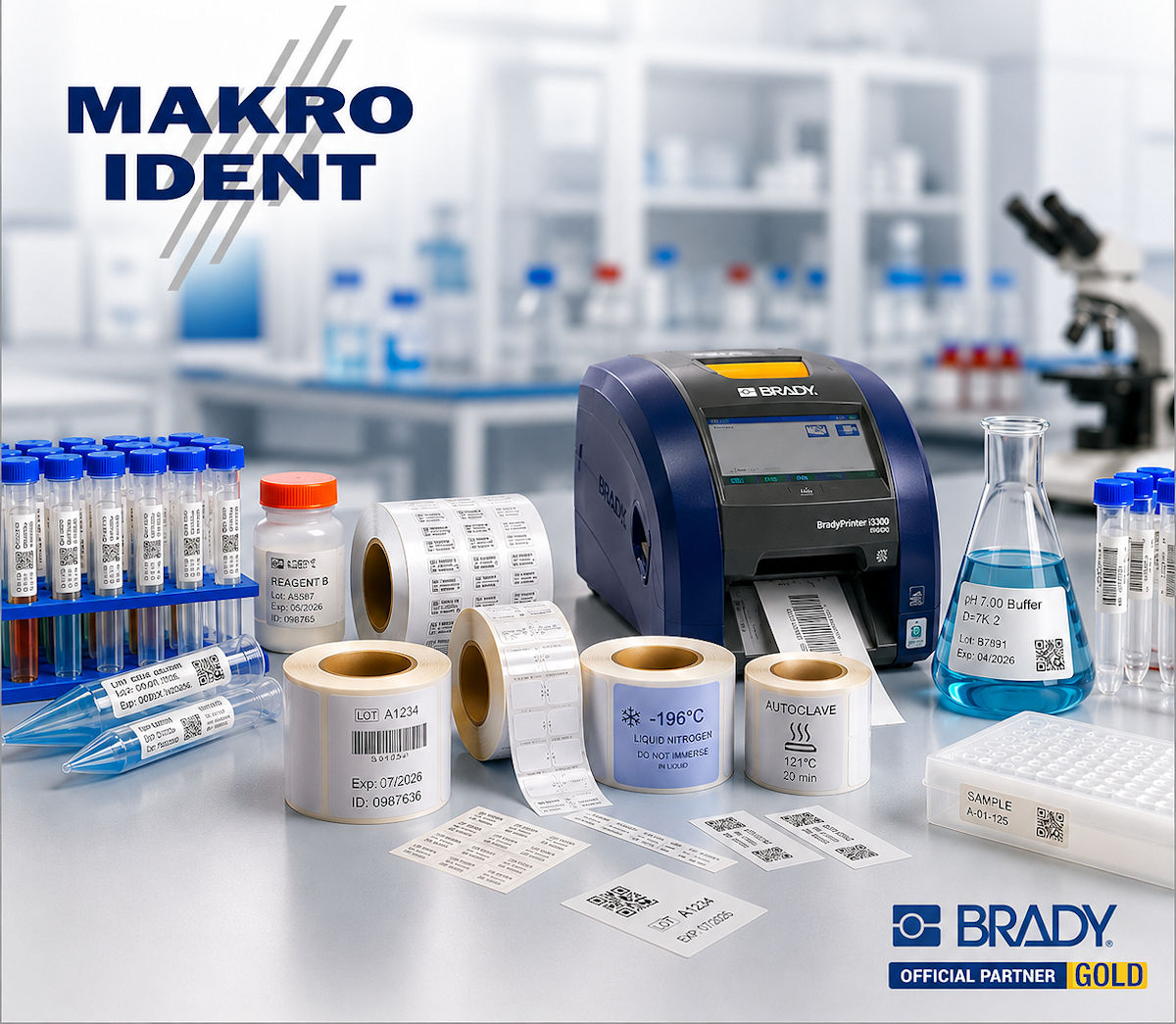 Professionelle Laborkennzeichnung mit passenden Brady-Produkten