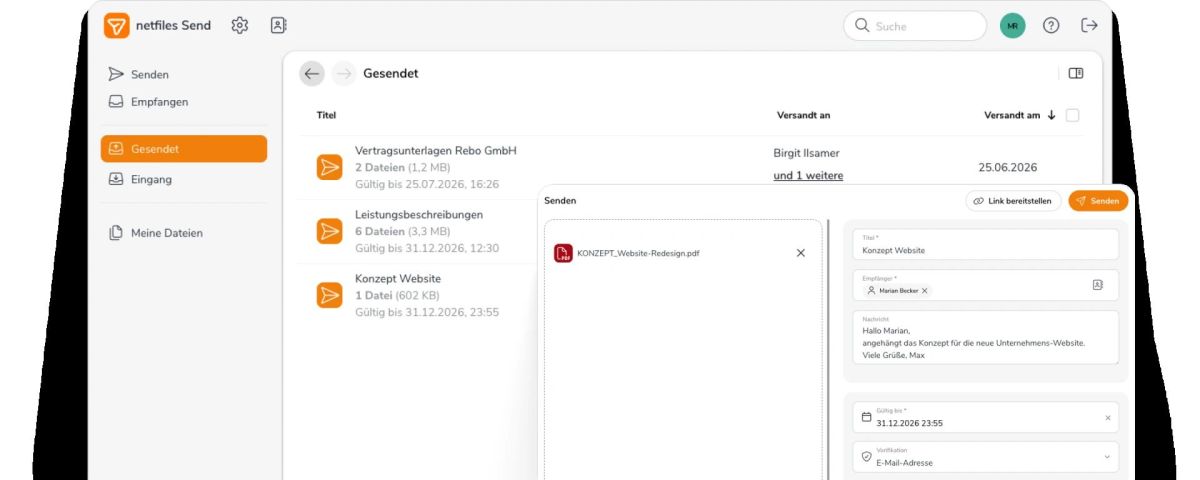 Resonanz auf netfiles Send bestätigt Bedarf an souveränem Datenaustausch