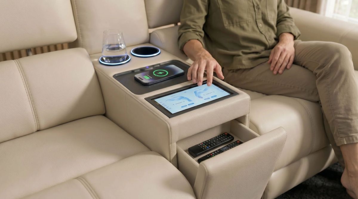 Riva Kinosofa: Schlankes Design trifft vollständige Heimkino-Technologie