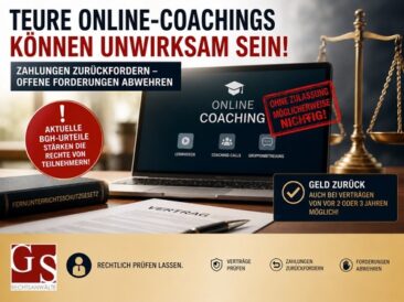 Teure Online-Coachings: Teilnehmer können Zahlungen zurückfordern