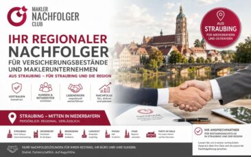 Versicherungsbestand verkaufen: Bestandsnachfolger aus Straubing sucht Maklerbestand in Bayern