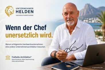 Wenn der Chef unersetzlich wird: Unternehmer-Helden setzt auf Freiheits-Architektur® für Handwerksunternehmen