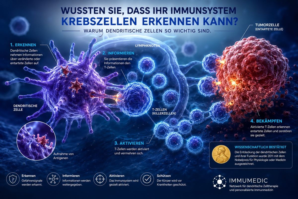 Wussten Sie, dass Ihr Immunsystem Krebszellen erkennen kann?