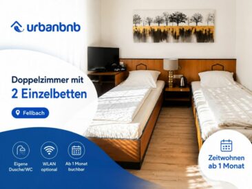 Zeitwohnen in Fellbach-Oeffingen: Möblierte Zimmer und Apartments ab einem Monat