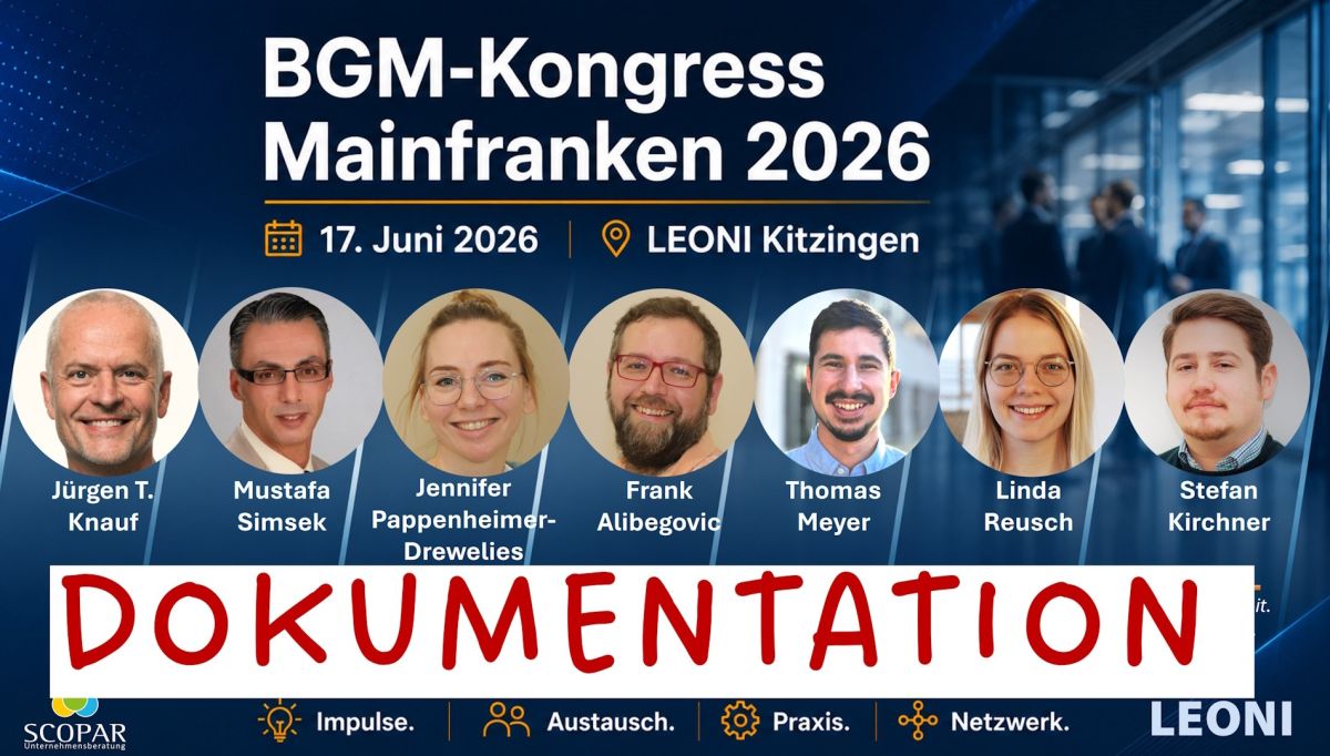 3. BGM-Kongress Mainfranken: Vorträge, Ergebnisse und Fotos ab sofort kostenlos verfügbar