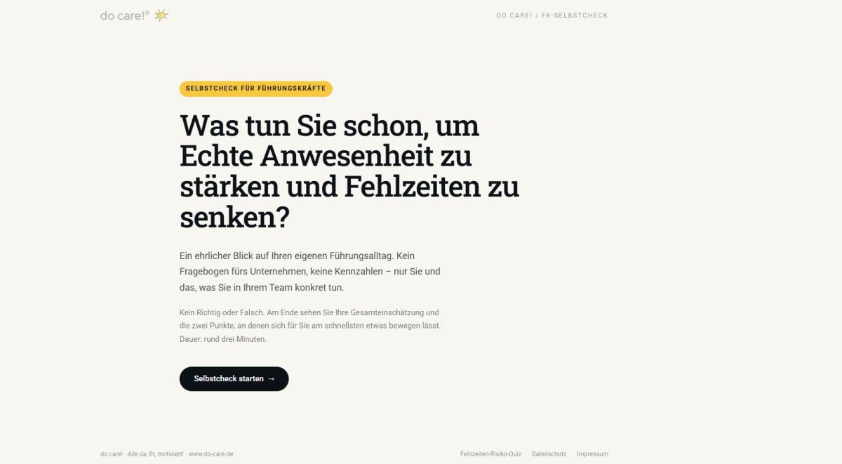 3-Minuten-Selbstcheck für Führungskräfte: Was tun sie schon in Sachen Fehlzeiten