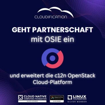 Cloudification geht Partnerschaft mit OSIE ein, um die c12n OpenStack Cloud Platform zu erweitern