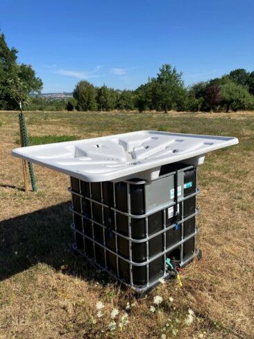 Dezentrale Regenwasserspeicherung ohne Dachfläche