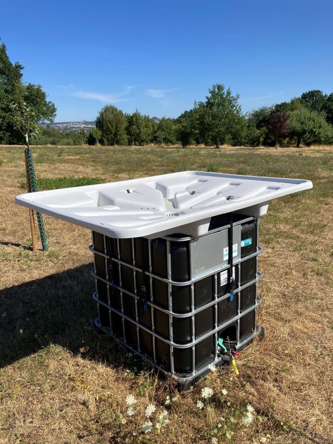 Dezentrale Regenwasserspeicherung ohne Dachfläche