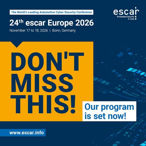 escar Europe 2026: Weltweit führende Konferenz für Fahrzeug-Cybersicherheit stellt Programm-Schwerpunkte vor