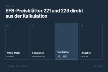 GAEB-Angebot abgegeben: EFB 221 und 223 nachträglich erzeugen