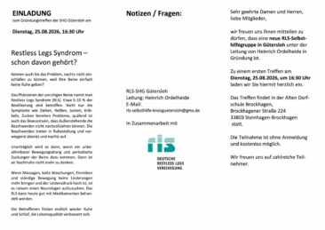 Gründungstreffen der RLS-Selbsthilfegruppe Gütersloh