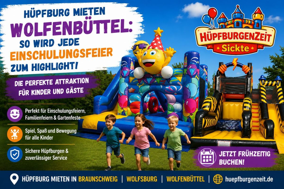 Hüpfburg mieten Wolfenbüttel – So wird jede Einschulungsfeier zum Highlight